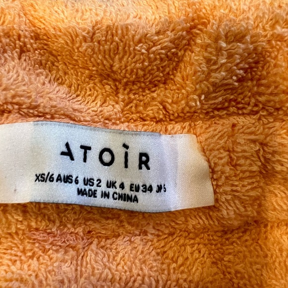 Atoir Santorini Orange Cropped Short Sleeve Shirt - Picture 8 of 9